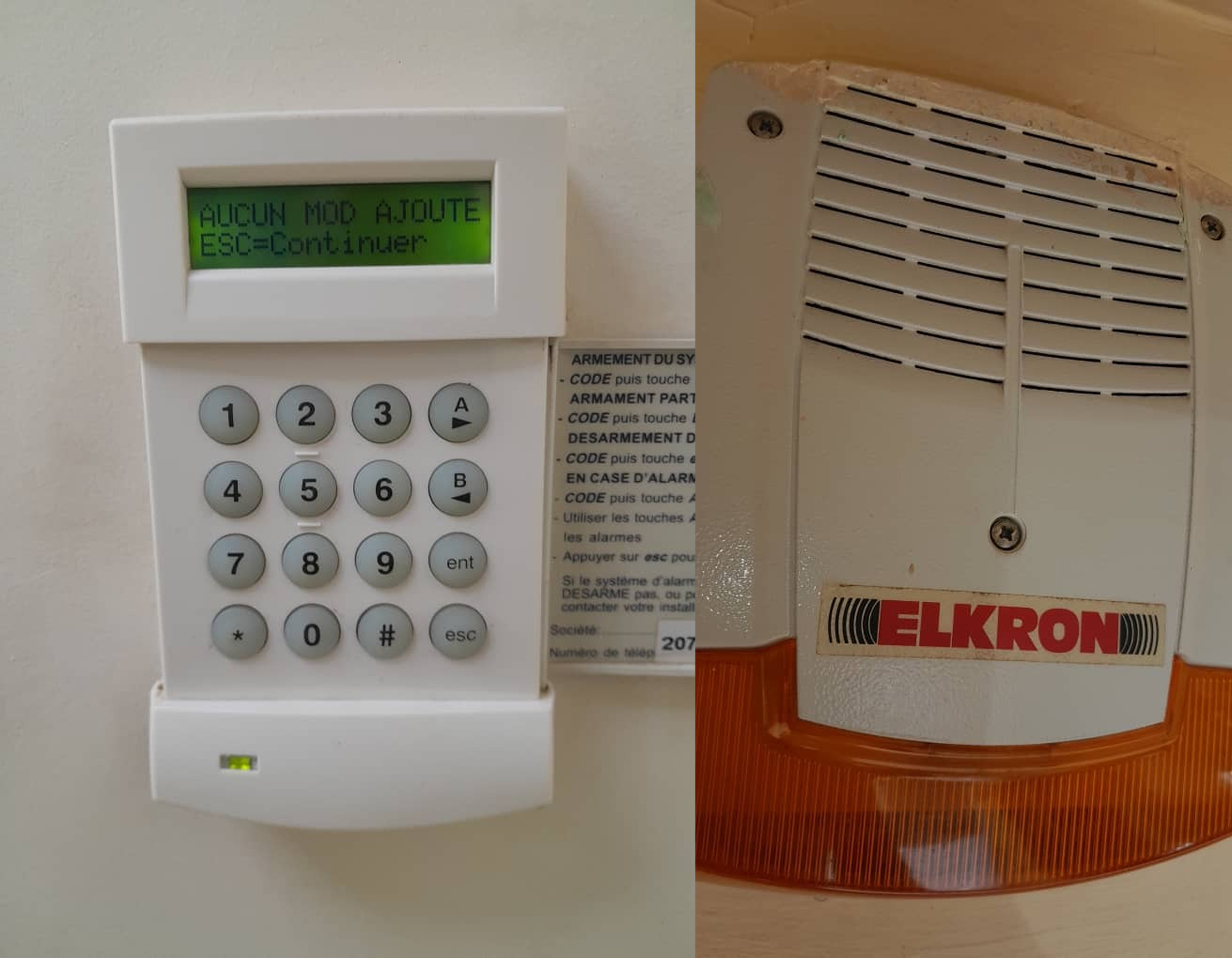 Alarme intrusion